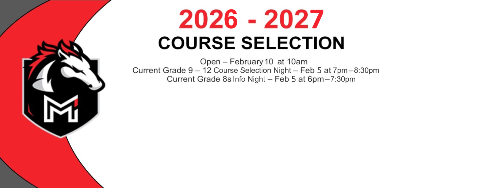Course Selection Banner